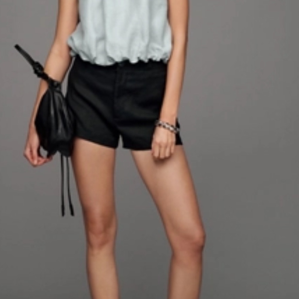 Maeve Black High Waist Tailored Shorts